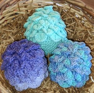 Hand Crochet Set of 3 Dragon Eggs